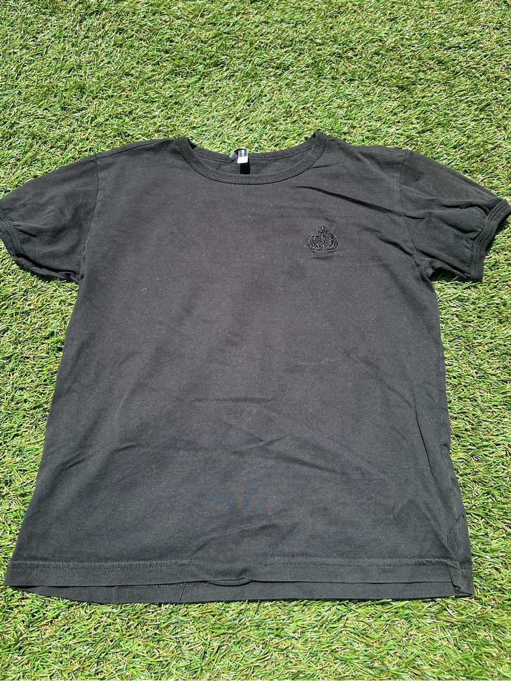 Dolce & Gabbana Kids Black Crown Logo T-Shirt